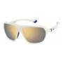 Polaroid PLD2152SVK6 Unisex Okulary Przeciwsłoneczne Prostokątne - Czarna Oprawka Szare Soczewki Polaryzacyjne 59mm