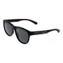 Polaroid PLD2156S56003 Unisex Prostokątne Okulary Przeciwsłoneczne - Czarna Oprawka, Szare Polaryzowane Soczewki TAC, Ochrona UV400