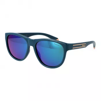 Polaroid PLD2156S56ZI9 Unisex Okulary Przeciwsłoneczne Prostokątne - Havana/Szare Polaryzowane