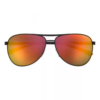 POLAROID PLD2160GSX807 Okulary przeciwsłoneczne męskie z polaryzacją - Czarna oprawka, szare szkła 62mm