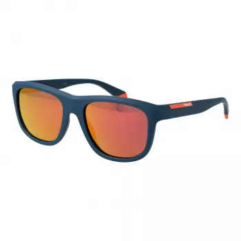 POLAROID PLD2163S545BF Unisex Kwadratowe Okulary Przeciwsłoneczne - Oprawa Propionianowa Havana - Brązowe Polaryzowane Soczewki Poliwęglanowe - 54/18/145 mm