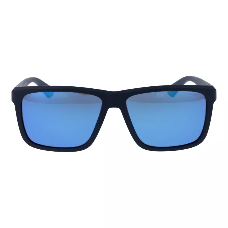 POLAROID PLD2164S58FLL Męskie prostokątne okulary przeciwsłoneczne z polaryzacją - Hawana/Brąz