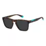 Okulary przeciwsłoneczne Polaroid PLD2167SN9P męskie prostokątne - czarna oprawka, szare soczewki polaryzacyjne