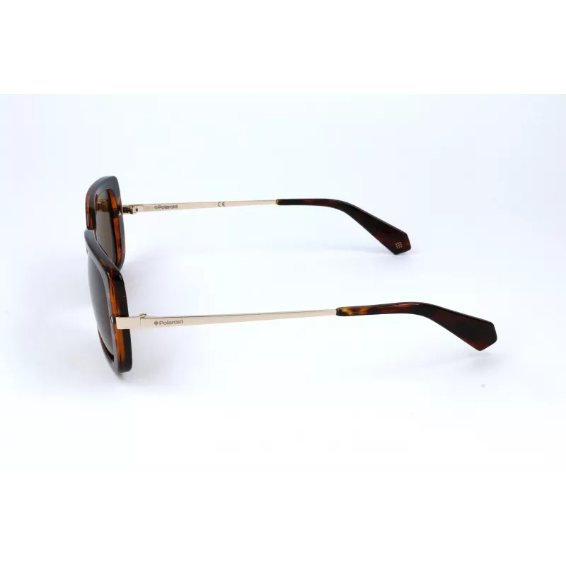 Okulary przeciwsłoneczne Polaroid PLD4075-S-86 damskie kwadratowe Havana brązowe polaryzowane
