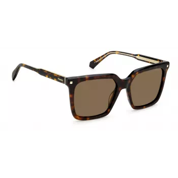 POLAROID PLD4115SX086F Damskie okulary przeciwsłoneczne z polaryzacją Havana 54mm