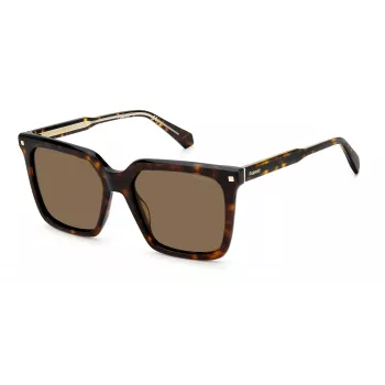 POLAROID PLD4115SX086F Damskie okulary przeciwsłoneczne z polaryzacją Havana 54mm
