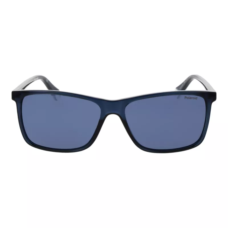 Polaroid PLD4137/S Men's Rectangular Polarized Sunglasses - Black/Grey 58mm