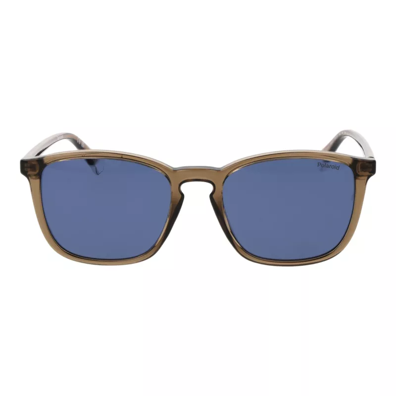 Okulary przeciwsłoneczne męskie Polaroid PLD4139/S - oprawka Havana, soczewki zielone polaryzowane, 54mm
