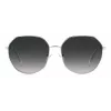 Polaroid PLD4140GSX010 Damskie okulary przeciwsłoneczne prostokątne - czarna oprawka, szare soczewki polaryzacyjne 59mm
