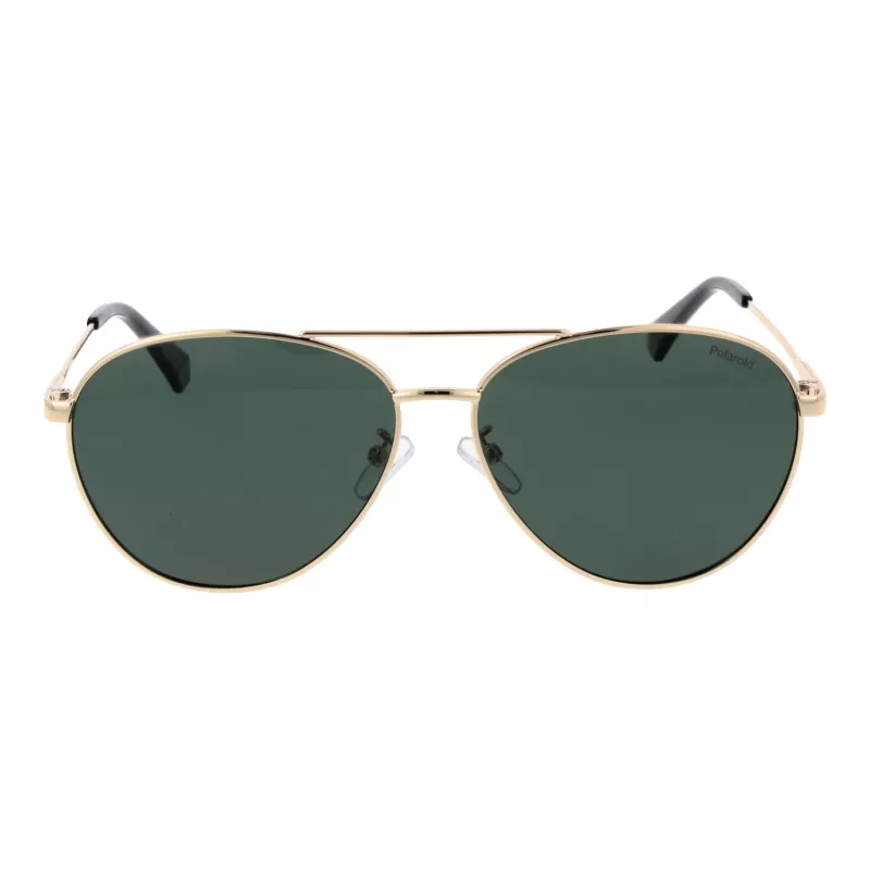Polaroid PLD4142GSX60P Unisex Okulary przeciwsłoneczne prostokątne - czarna oprawka, szare soczewki polaryzacyjne - 60/14/145 mm