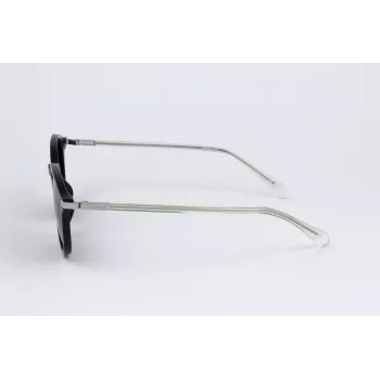 POLAROID PLD4148GSX807 Okulary przeciwsłoneczne unisex - czarna oprawka, szare soczewki polaryzacyjne, 50/19/140 mm