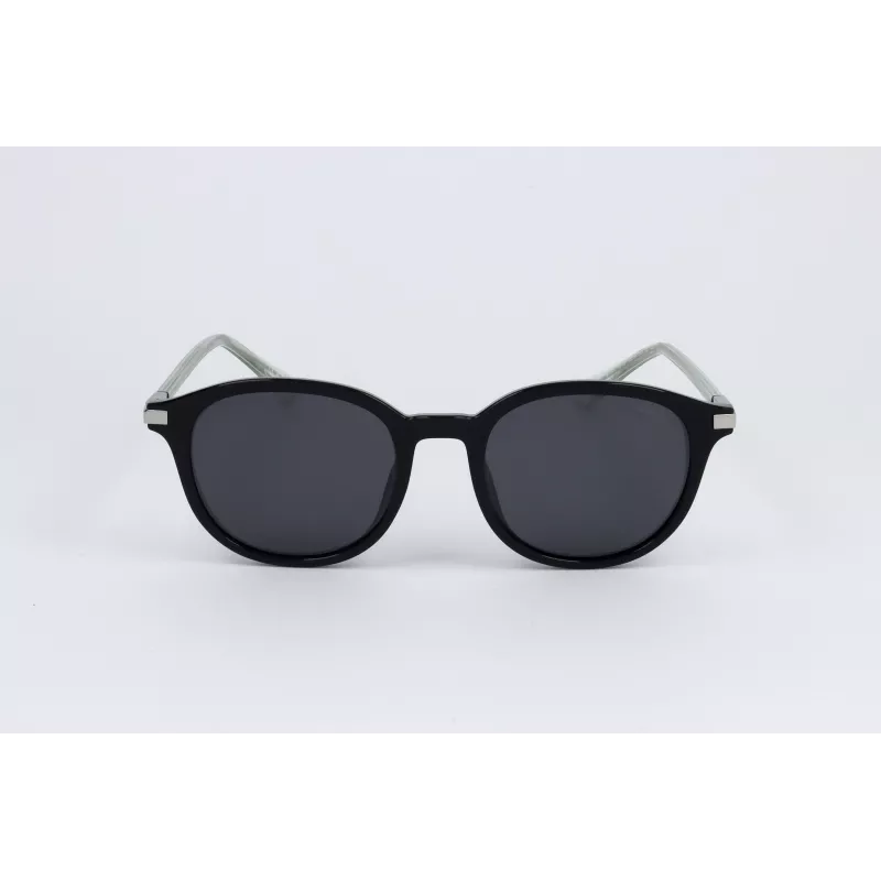 POLAROID PLD4148GSX807 Okulary przeciwsłoneczne unisex - czarna oprawka, szare soczewki polaryzacyjne, 50/19/140 mm