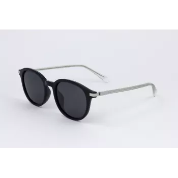 POLAROID PLD4148GSX807 Okulary przeciwsłoneczne unisex - czarna oprawka, szare soczewki polaryzacyjne, 50/19/140 mm