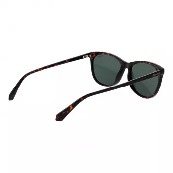POLAROID PLD4161S55086 Damskie okulary przeciwsłoneczne w kształcie prostokąta - oprawka Havana Tortoise, brązowe soczewki polaryzacyjne, 55 mm