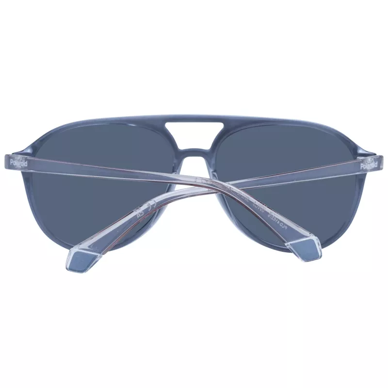 POLAROID PLD4162S5609V Unisex Okulary przeciwsłoneczne w kształcie kwadratu - czarna oprawka, szare soczewki polaryzacyjne 56/16/145 mm