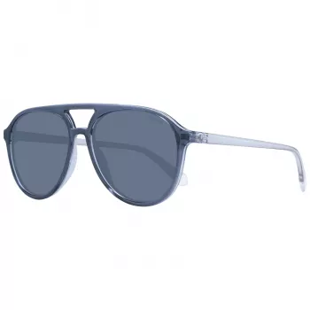 POLAROID PLD4162S5609V Unisex Okulary przeciwsłoneczne w kształcie kwadratu - czarna oprawka, szare soczewki polaryzacyjne 56/16/145 mm