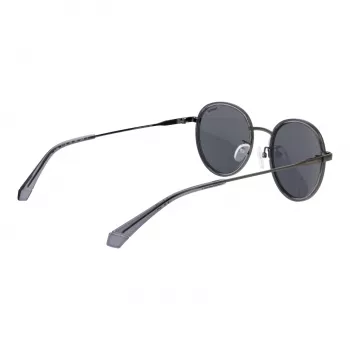 Polaroid PLD4173GSX51K Unisex Kwadratowe Okulary Przeciwsłoneczne - Czarna Oprawka Szare Soczewki Polaryzacyjne 51mm