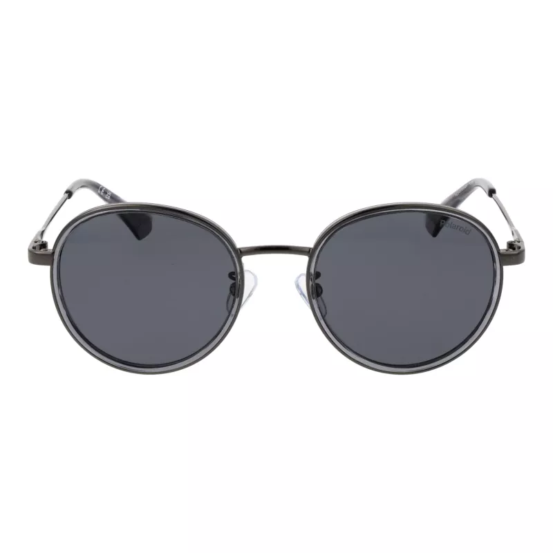 Polaroid PLD4173GSX51K Unisex Kwadratowe Okulary Przeciwsłoneczne - Czarna Oprawka Szare Soczewki Polaryzacyjne 51mm