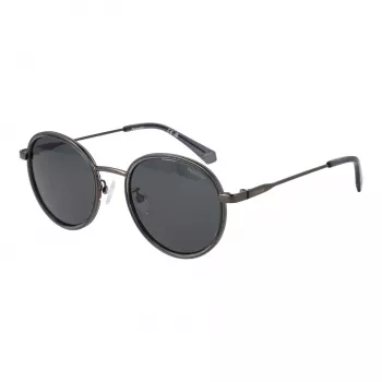 Polaroid PLD4173GSX51K Unisex Kwadratowe Okulary Przeciwsłoneczne - Czarna Oprawka Szare Soczewki Polaryzacyjne 51mm