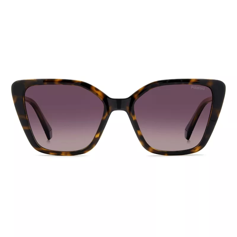 Okulary przeciwsłoneczne Polaroid PLD4189S086 dla kobiet - oprawka Havana z acetatu, szare soczewki polaryzacyjne