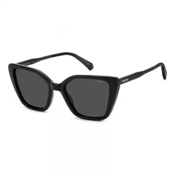 Okulary przeciwsłoneczne Polaroid PLD4189S807 dla kobiet - czarna oprawka, szare soczewki polaryzacyjne 53mm