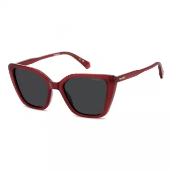Polaroid PLD4189S8CQ Okulary przeciwsłoneczne damskie polaryzacyjne - czarna oprawka, szare szkła 53mm