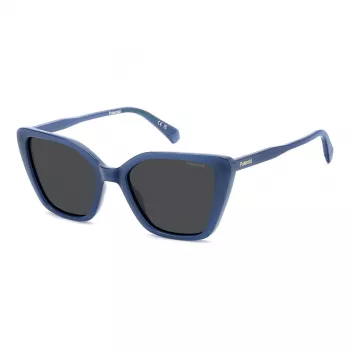 Okulary przeciwsłoneczne Polaroid PLD4189SMVU dla kobiet - czarna oprawka, szare soczewki polaryzacyjne, 53 mm