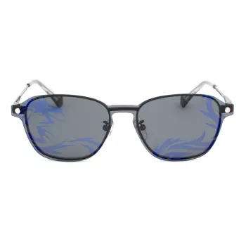 POLAROID PLD6119GCSKJ1 Uniseks Okulary Przeciwsłoneczne Prostokątne - Szare Soczewki Polaryzacyjne, Czarna Oprawka, 53mm