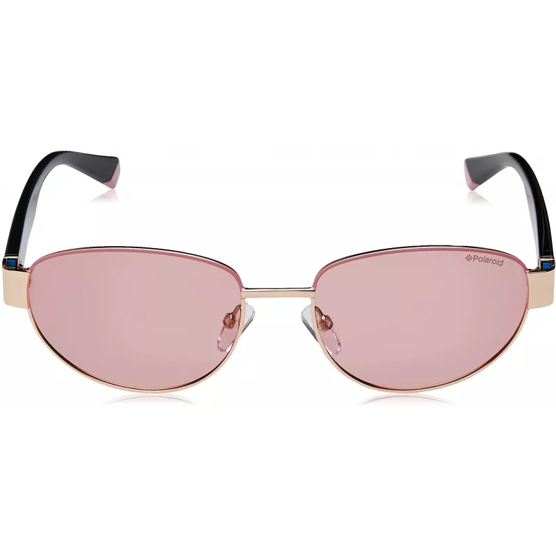 Polaroid PLD6123S-EYR Unisex Okulary Przeciwsłoneczne Prostokątne - Czarna Oprawka Szare Soczewki Polaryzacyjne 54mm