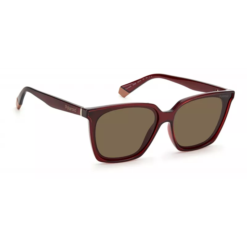 POLAROID PLD6160SC9ASP Damskie okulary przeciwsłoneczne prostokątne - Smoke Grey Polarized