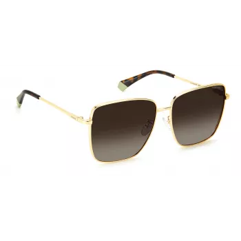 Okulary przeciwsłoneczne Polaroid PLD6164GS06JL dla kobiet - oprawka Havana, brązowe soczewki polaryzacyjne, 59 mm