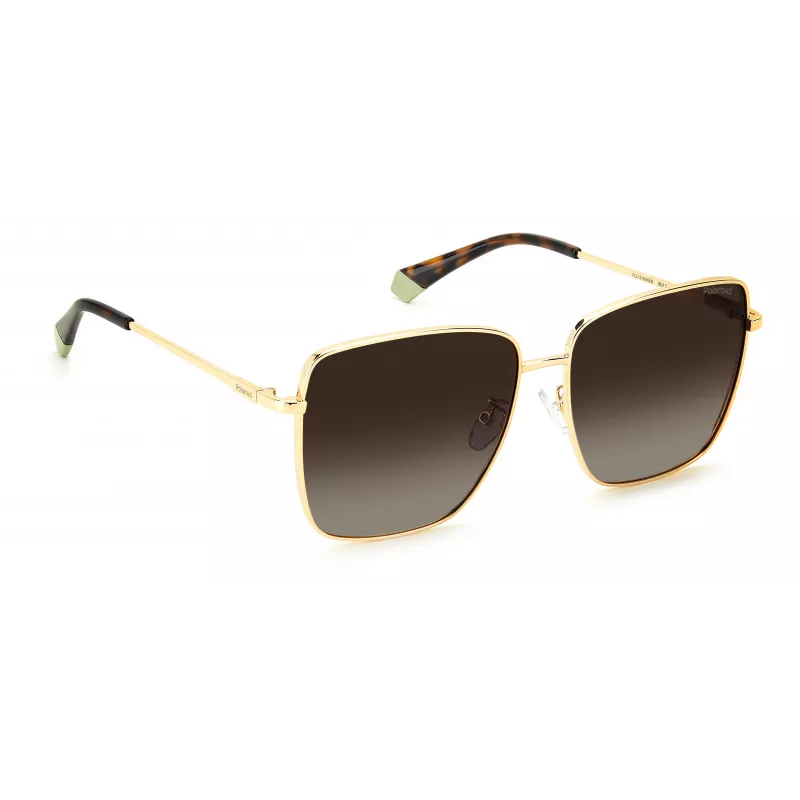 Okulary przeciwsłoneczne Polaroid PLD6164GS06JL dla kobiet - oprawka Havana, brązowe soczewki polaryzacyjne, 59 mm