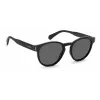 Polaroid PLD6175S807M9 Okulary przeciwsłoneczne unisex prostokątne - czarna oprawka, szare soczewki polaryzacyjne 51mm