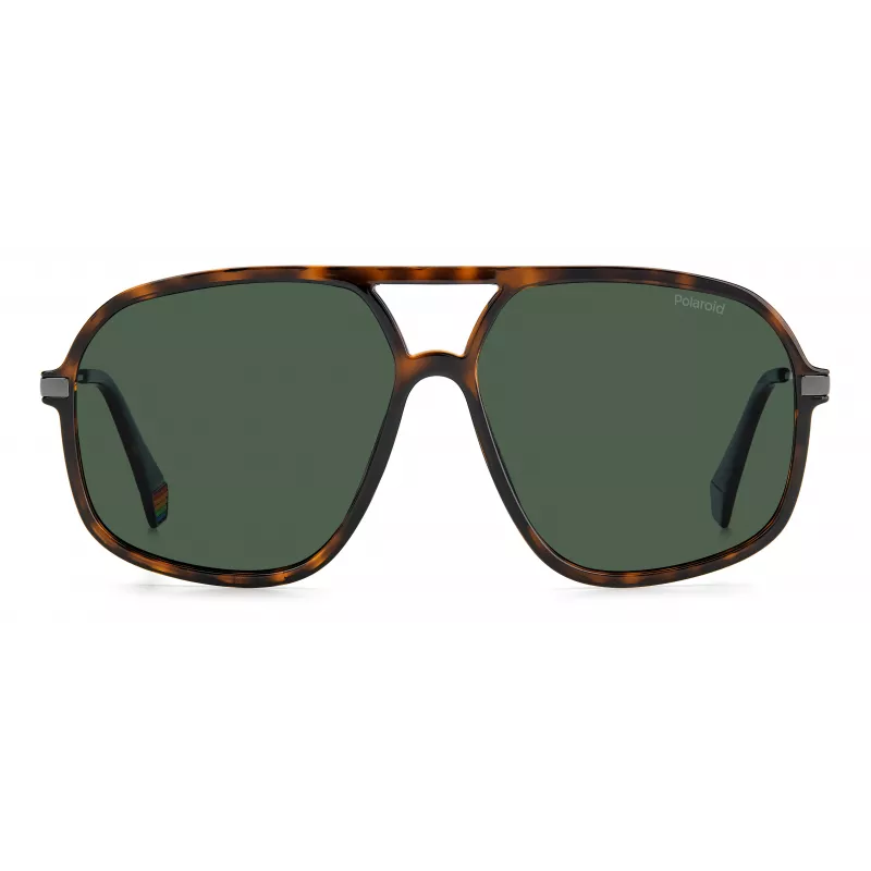 Okulary przeciwsłoneczne unisex Polaroid PLD6182/S - oprawka Havana Tortoise, brązowe soczewki polaryzacyjne, 59 mm