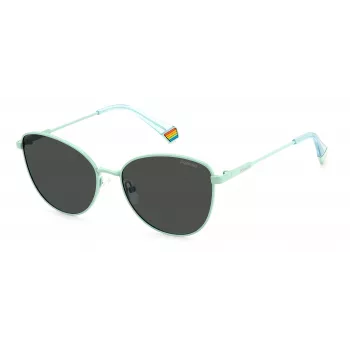 Okulary przeciwsłoneczne Polaroid PLD6188S5CB dla kobiet - oprawka Havana acetate, brązowe soczewki polaryzacyjne, 55mm