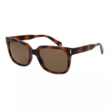 POLAROID PLD6191S54086 Uniseks Polaryzacyjne Okulary Przeciwsłoneczne Havana 54mm