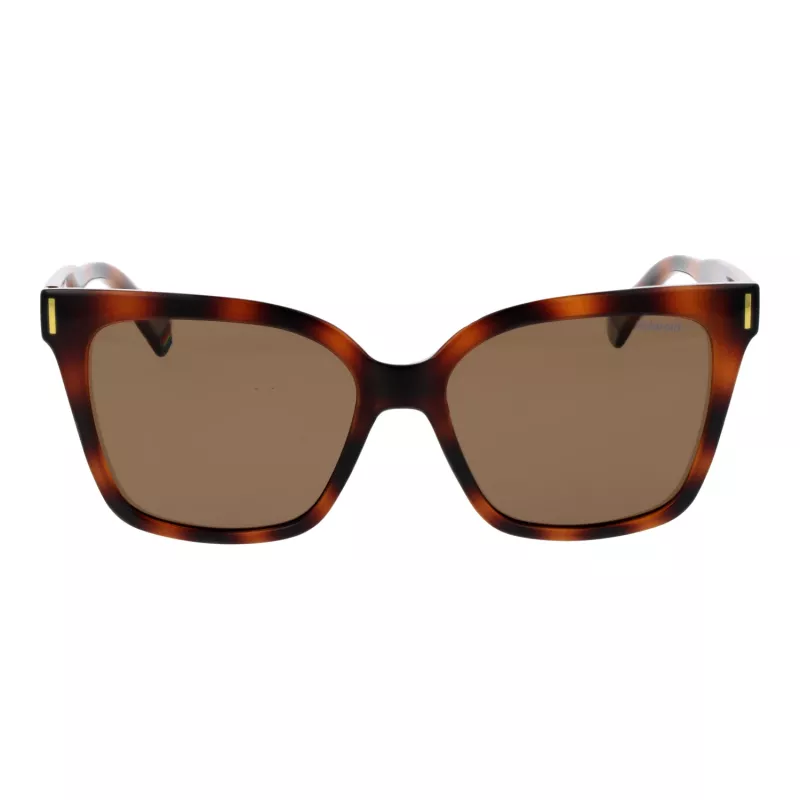 Okulary przeciwsłoneczne damskie Polaroid PLD6192S54086 - Oprawka Havana Brown, Soczewki brązowe polaryzacyjne - 54mm