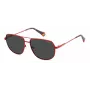 POLAROID PLD6195SX0Z3 Okulary przeciwsłoneczne unisex - czarna oprawka, szare soczewki 58mm
