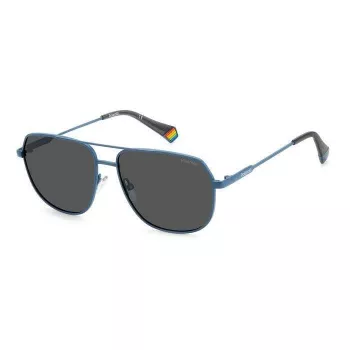 Polaroid PLD6195SXFLLF Unisex Okulary Przeciwsłoneczne Prostokątne - Polaryzacyjne UV400 58mm