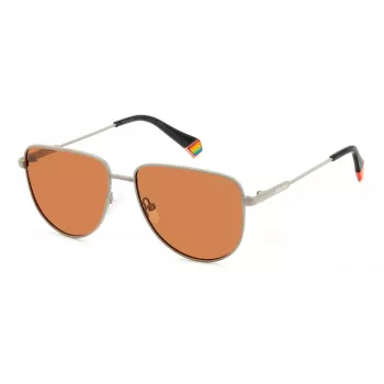 Polaroid PLD6196SX2M8F Unisex Kwadratowe Okulary Przeciwsłoneczne - Oprawka Havana, Brązowe Soczewki Polaryzacyjne TAC, 56mm
