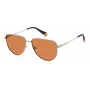 Polaroid PLD6196SX2M8F Unisex Kwadratowe Okulary Przeciwsłoneczne - Oprawka Havana, Brązowe Soczewki Polaryzacyjne TAC, 56mm
