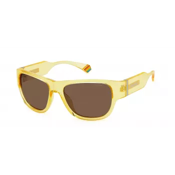 POLAROID PLD6197S40G Unisex Okulary Przeciwsłoneczne Polaryzacyjne - Czarna Oprawka Szare Szkła 55mm