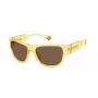 POLAROID PLD6197S40G Unisex Okulary Przeciwsłoneczne Polaryzacyjne - Czarna Oprawka Szare Szkła 55mm