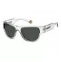 POLAROID PLD6197SKB7F5 Okulary przeciwsłoneczne unisex Havana brązowa oprawka kwadratowa brązowe soczewki polaryzacyjne 55/18/130 mm