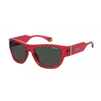 POLAROID PLD6197SMCC9A Okulary przeciwsłoneczne unisex - czarna oprawka, szare soczewki polaryzacyjne 55/17/130 mm
