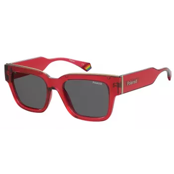 Okulary przeciwsłoneczne unisex Polaroid PLD6198SXMCC9 - oprawka Havana, zielone soczewki polaryzacyjne, 52 mm