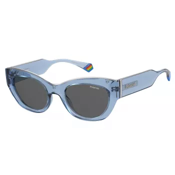Polaroid PLD6199SXMCMV Damskie prostokątne okulary przeciwsłoneczne Havana - soczewki polaryzacyjne brązowe