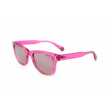 Polaroid PLD6206SMU1 Okulary przeciwsłoneczne unisex - czarna oprawka, szare soczewki polaryzacyjne, 51mm