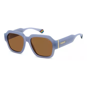 Okulary przeciwsłoneczne Polaroid PLD6212SXMVU Unisex Square - czarna oprawka, szare soczewki polaryzacyjne - 54/17/140 mm
