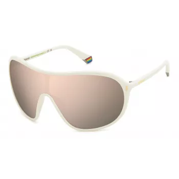 POLAROID PLD6216SVK6 Okulary przeciwsłoneczne unisex prostokątne - oprawa z propionianu w kolorze ciemnoszarym, szare soczewki polaryzacyjne z poliwęglanu, ochrona UV400
